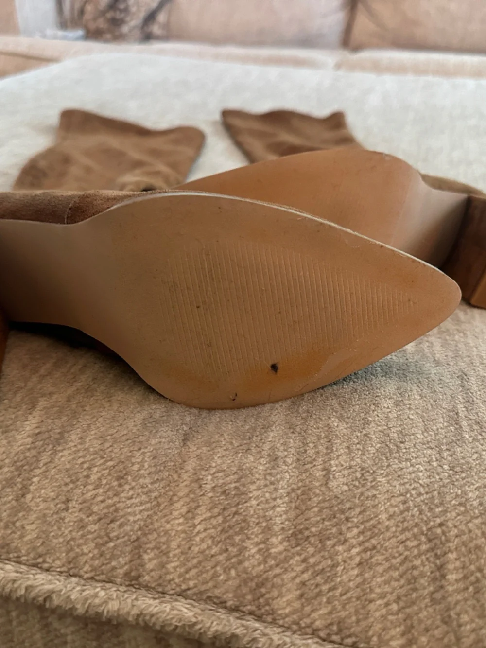 Steve Madden Tan Suede Over-the-Knee Block Heel Boots